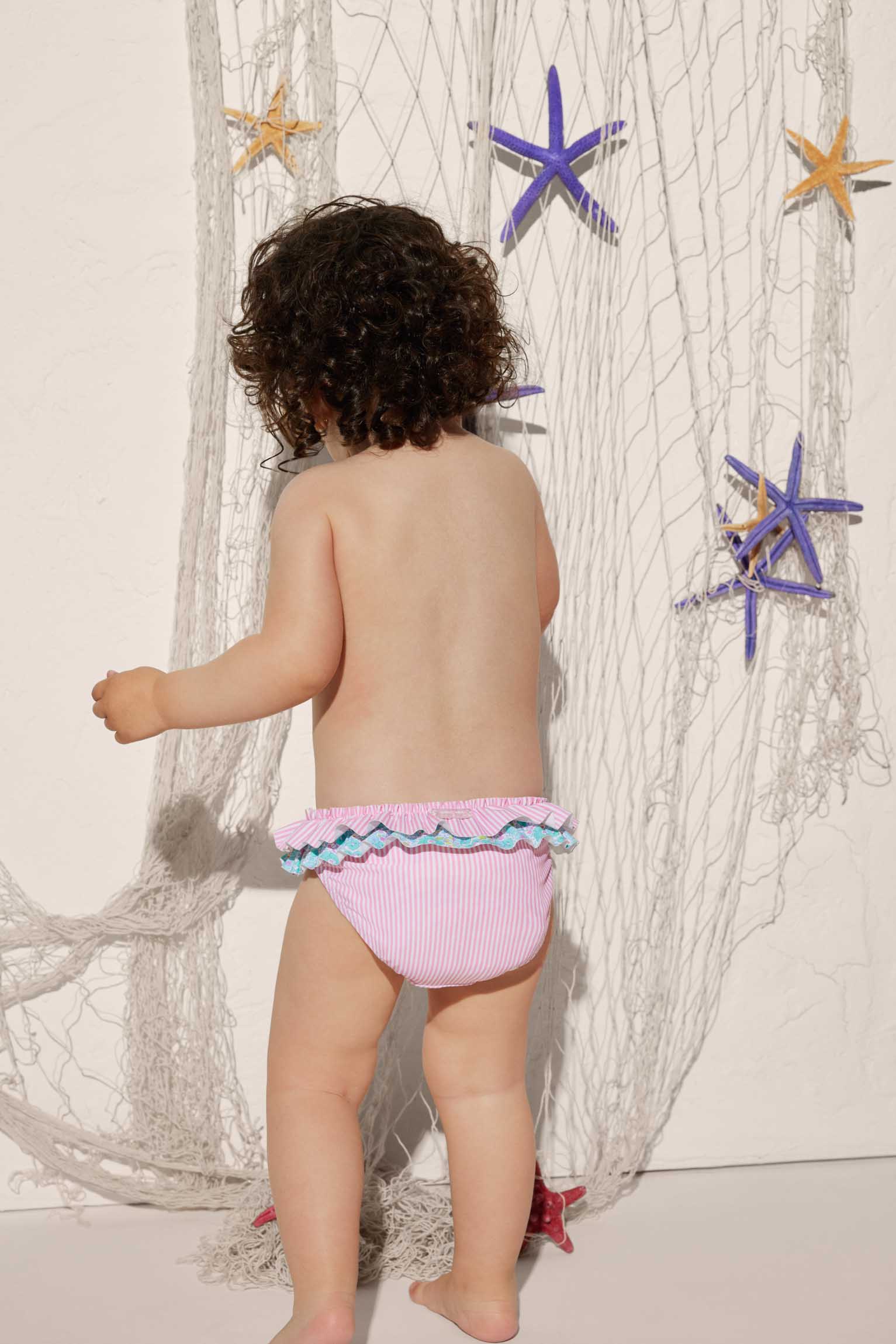 Fato de banho com riscas