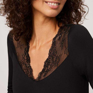 Camisola Manga Comprida de Renda Ysabel Mora - Rarassocks