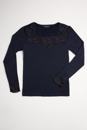 Camisola Térmica com renda manga comprida - Rarassocks