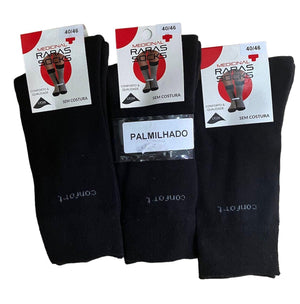 Pack 3 pares Meias Medicinais de Algodão Com Felpo Na Palmilha - Rarassocks