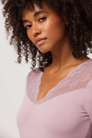 Camisola Manga Comprida de Renda Ysabel Mora - Rarassocks