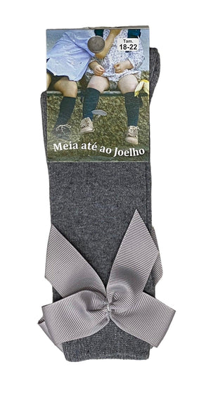Meia de bebé até ao joelho com laço - Rarassocks