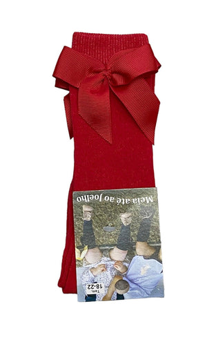 Meia de bebé até ao joelho com laço - Rarassocks