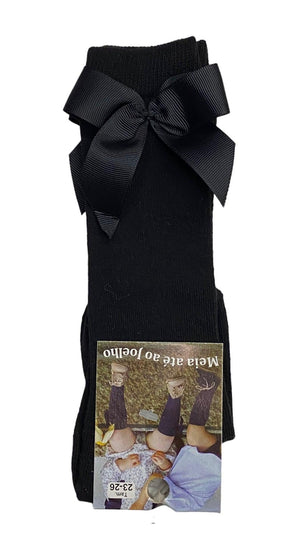 Meia de bebé até ao joelho com laço - Rarassocks