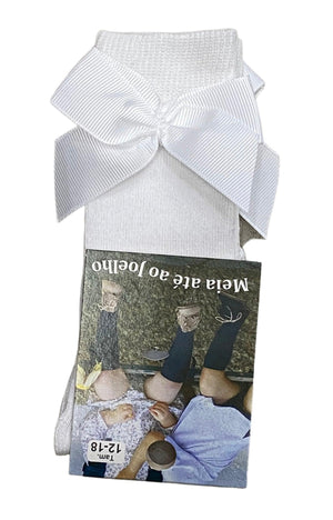 Meia de bebé até ao joelho com laço - Rarassocks