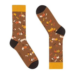 Meias Kylie Crazy Cão Salsicha - Rarassocks