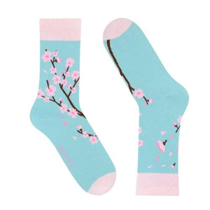 Meias Kylie Crazy Flor Cerejeira - Rarassocks