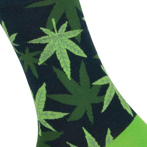 Meias Kylie Crazy Folhas Canabis - Rarassocks