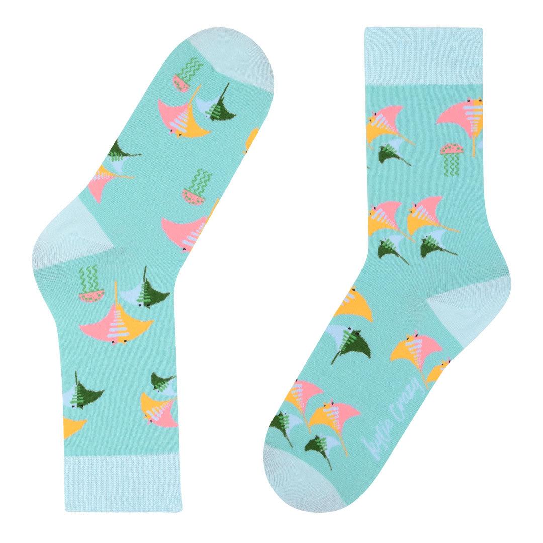 Meias Kylie Crazy Peixes Raia - Rarassocks