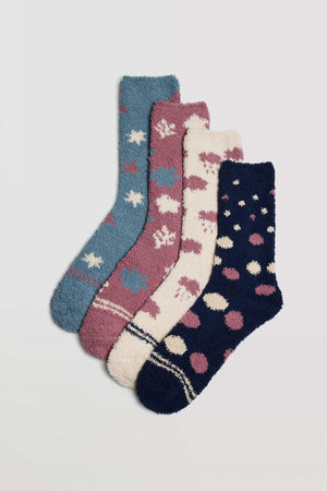 Pack de 4 pares de meias de flanela - Rarassocks