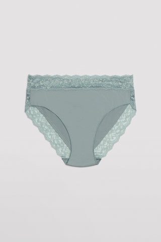 Cueca midi de algodão natural