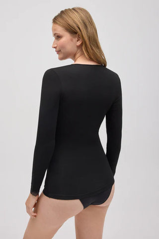 Camisola Interior Manga Comprida em Bambu