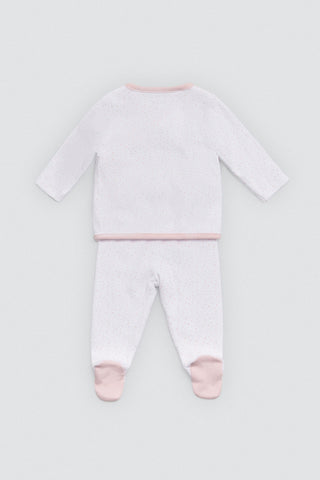 Conjunto primeira saída recém-nascido rosa
