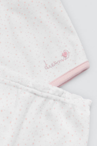 Conjunto primeira saída recém-nascido rosa