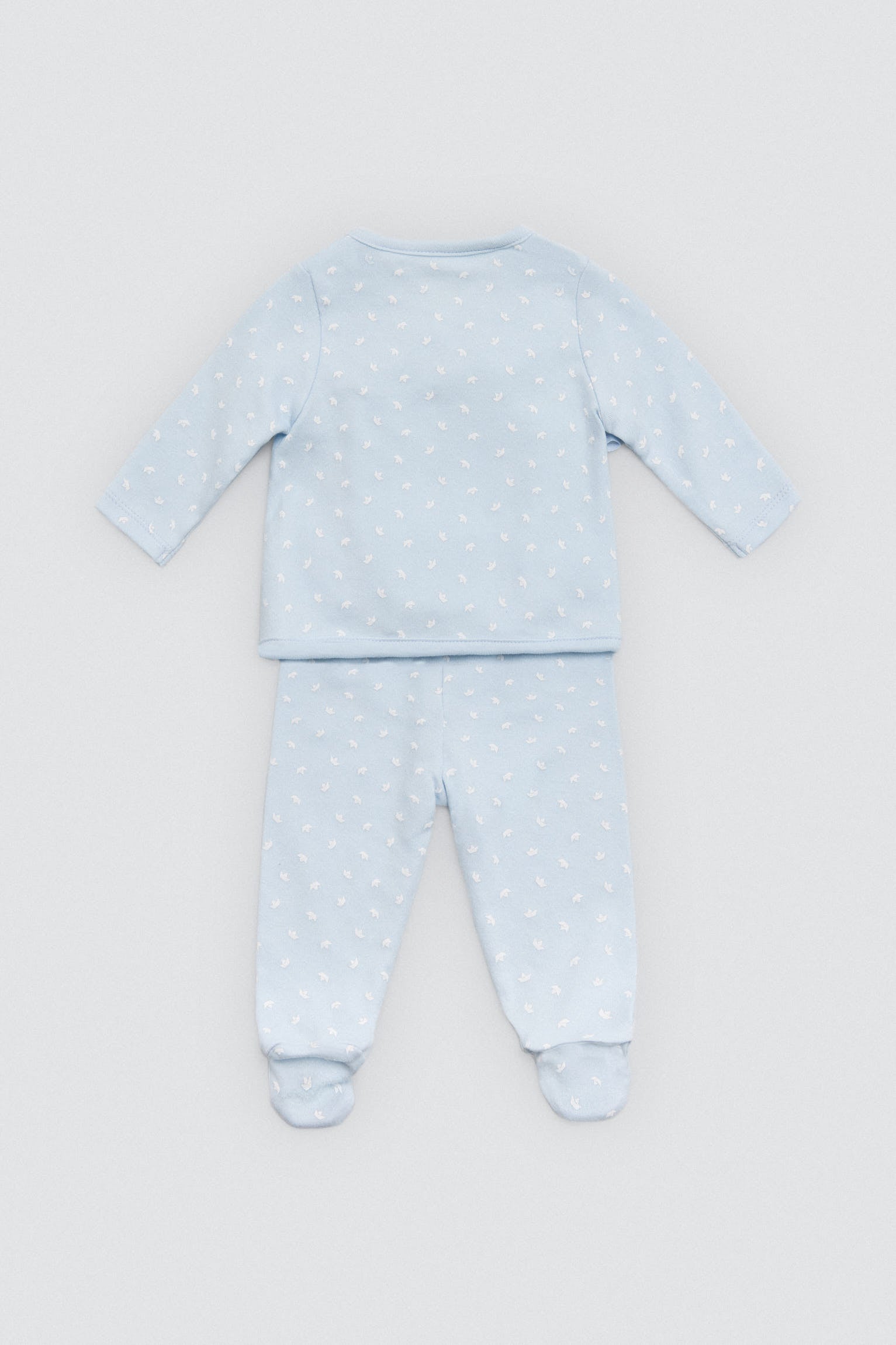 Conjunto Primeira Saída Recém-Nascido Azul – Algodão 100%