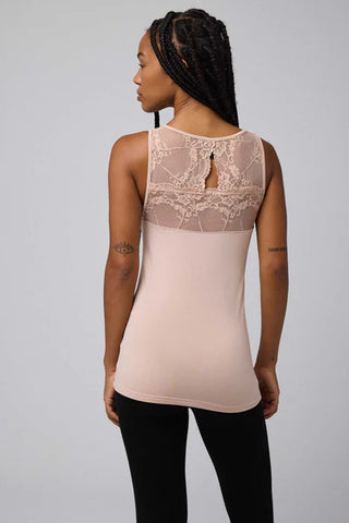 Camisola térmica de renda sem mangas