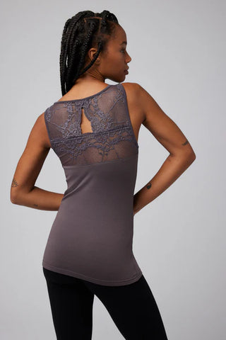 Camisola térmica de renda sem mangas