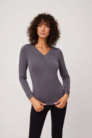 Camisola Térmica manga comprida decote V