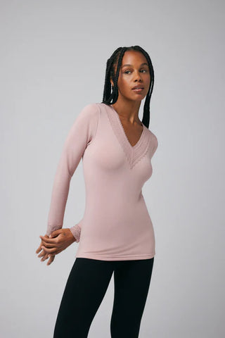 Camisola Térmica manga comprida decote V