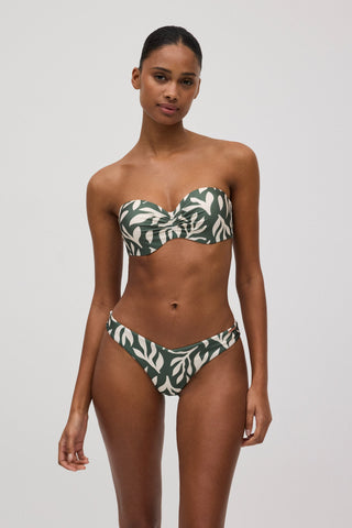 Conjunto de biquíni bandeau brasileiro com brilho