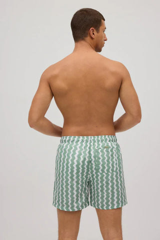 Fato de banho médio estampado com ondas