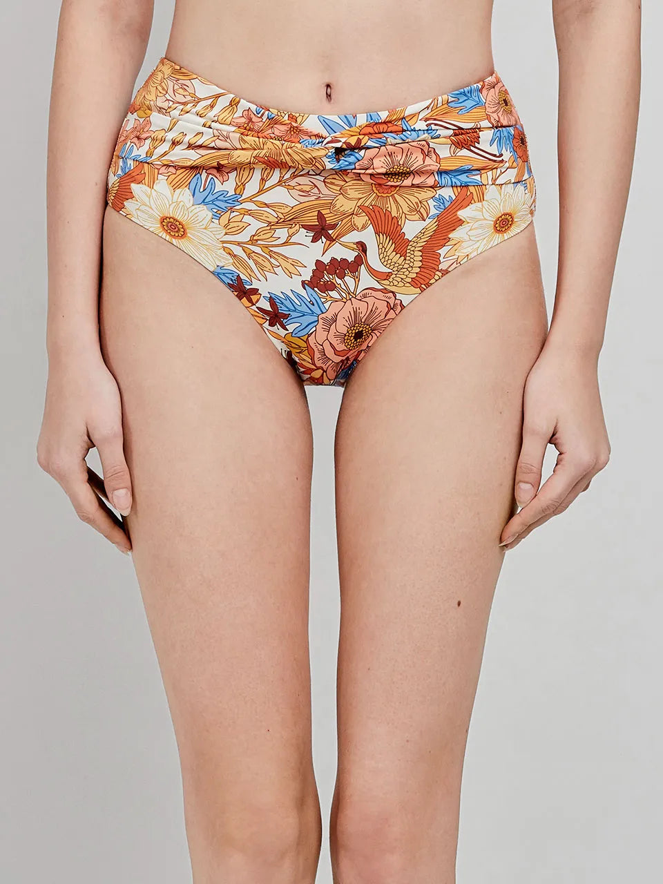 Cueca Biquini alta estampado floral