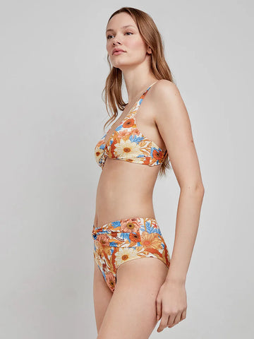 Cueca Biquini alta estampado floral