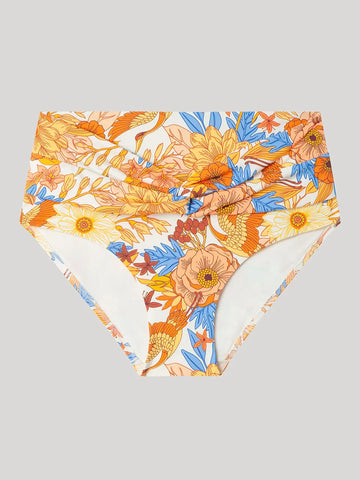 Cueca Biquini alta estampado floral