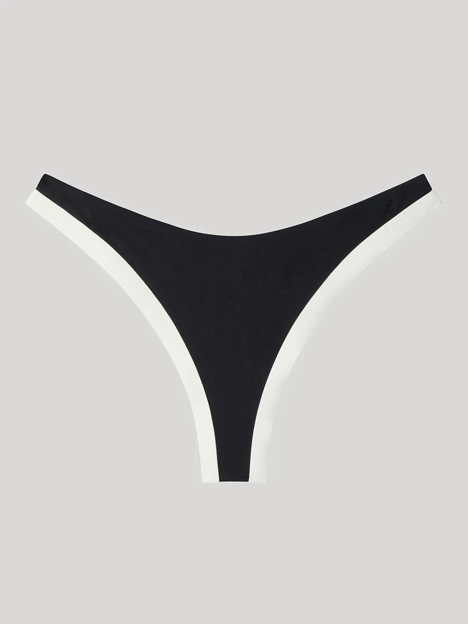 Cueca de biquíni brasileira bicolor com corte em V