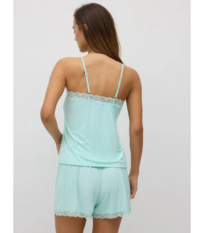 Conjunto Camisola de Alças e Calções com Renda