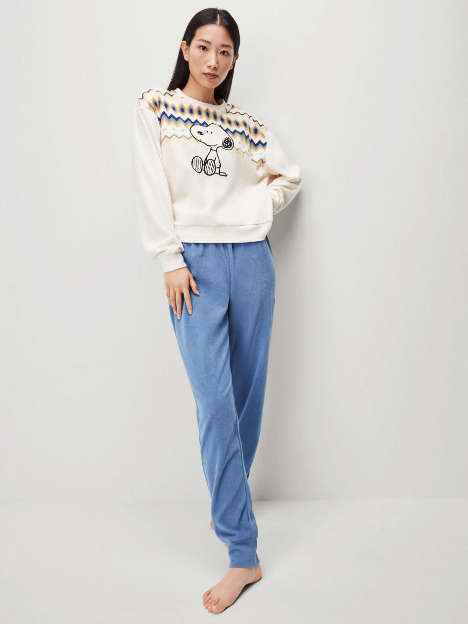 Pijama do Snoopy em tecido micro polar
