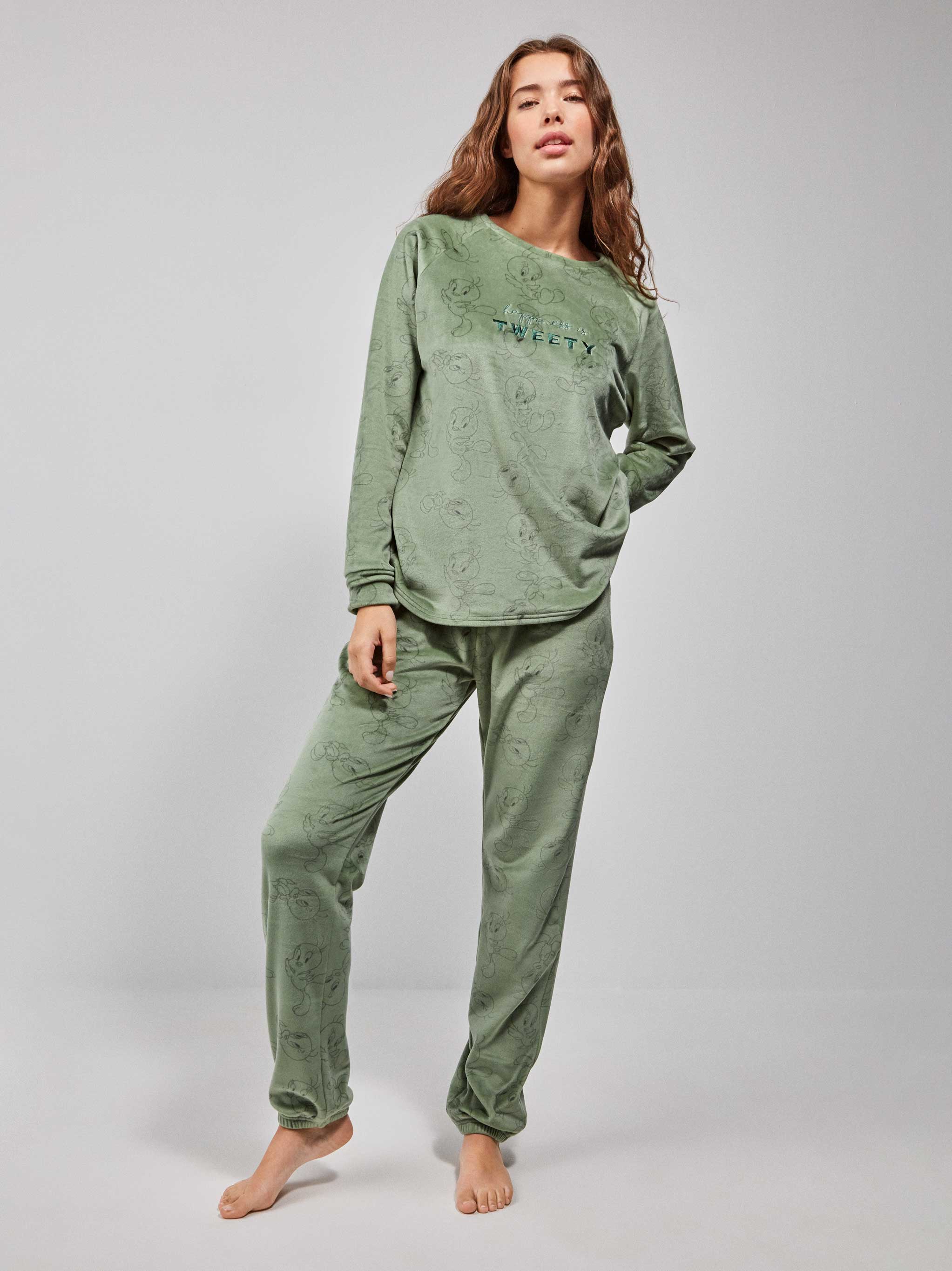 Pijama do Tweety em algodão elástico