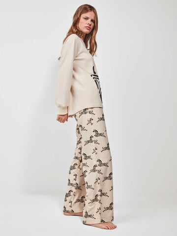 Pijama estampado em tecido micropolar macio