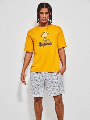 Pijama homem estampado Snoopy