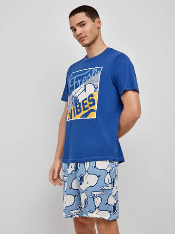 Pijama de homem em algodão Snoopy