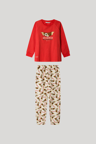 Pijama infantil unisex de algodão Gremlins