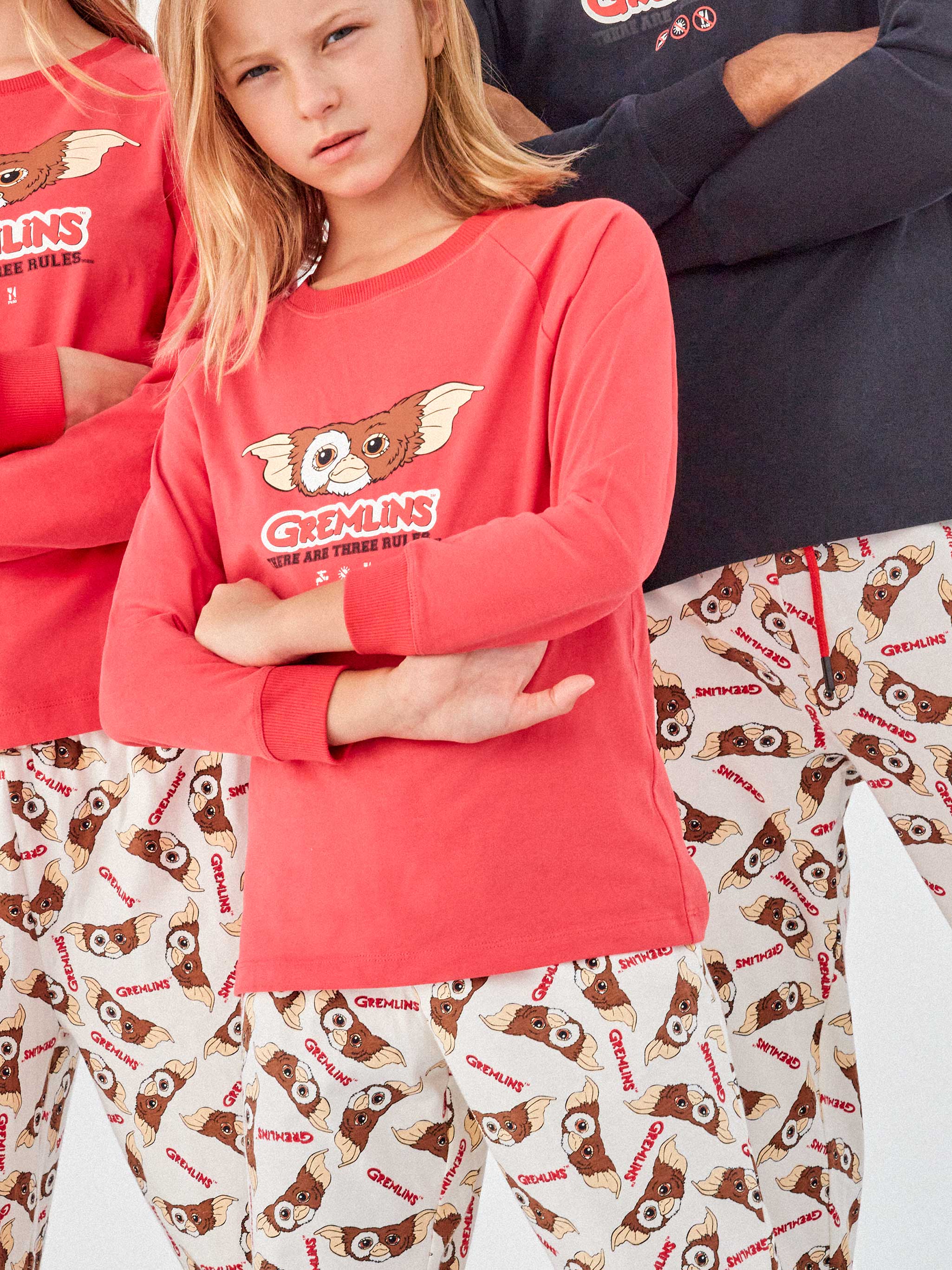 Pijama infantil unisex de algodão Gremlins