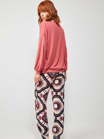 Pijama calça estampada
