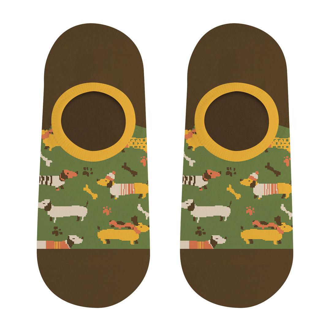 Soquete invisível Cães Salsicha Kylie Crazy - Rarassocks