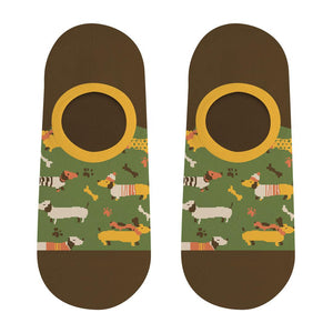 Soquete invisível Cães Salsicha Kylie Crazy - Rarassocks