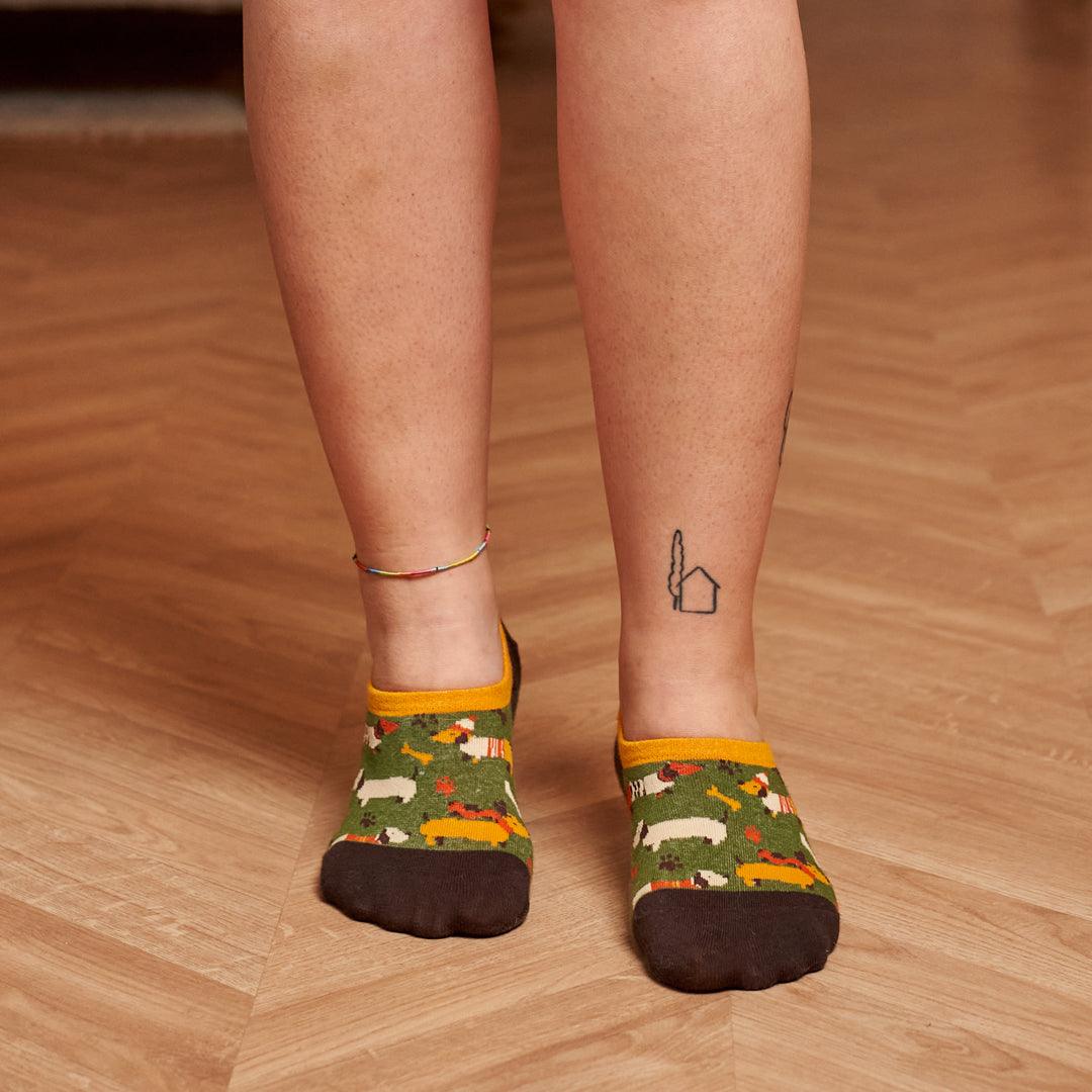 Soquete invisível Cães Salsicha Kylie Crazy - Rarassocks