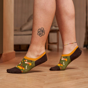 Soquete invisível Cães Salsicha Kylie Crazy - Rarassocks