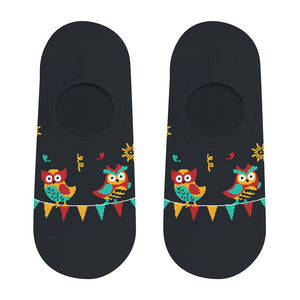 Soquete Invisível Corujas Kylie Crazy - Rarassocks