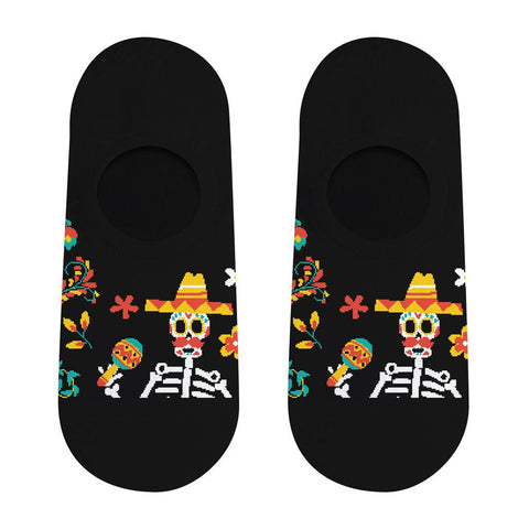 Soquete Invisível Esqueleto Kylie Crazy - Rarassocks