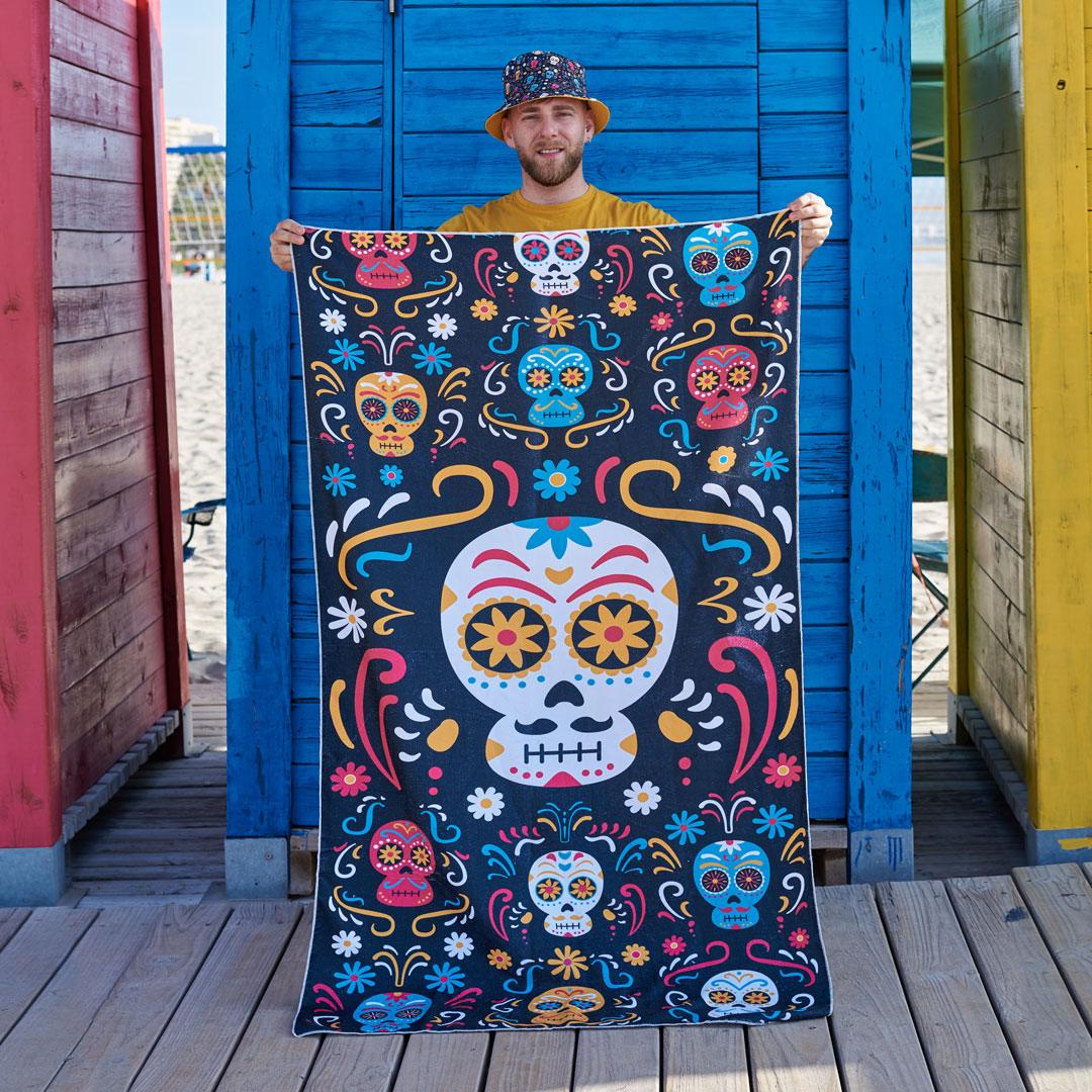 Toalha de Praia Caveiras Mexicanas - Rarassocks