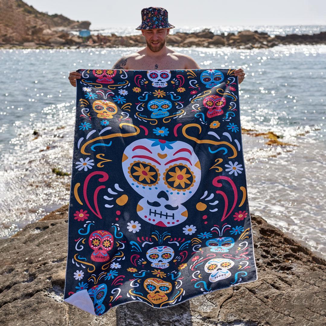 Toalha de Praia Caveiras Mexicanas - Rarassocks