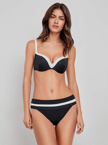 Top bikini aros integrados bicolor vivos contraste