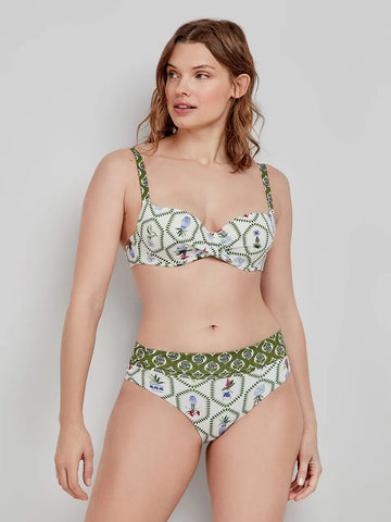 Top de biquini de capacidade estampado