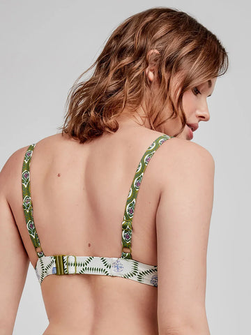 Top de biquini de capacidade estampado