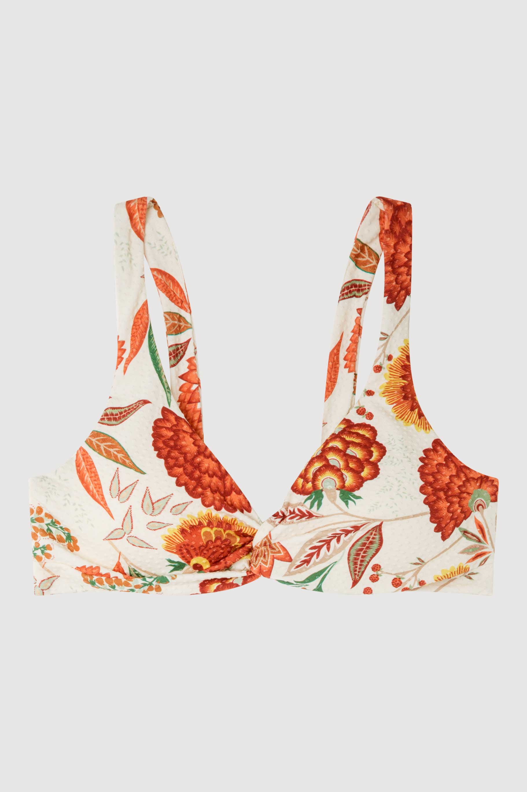 Top biquini triangular com foam removível